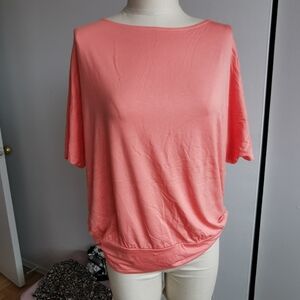 Women's Coral Short-Sleeve Boatneck Top